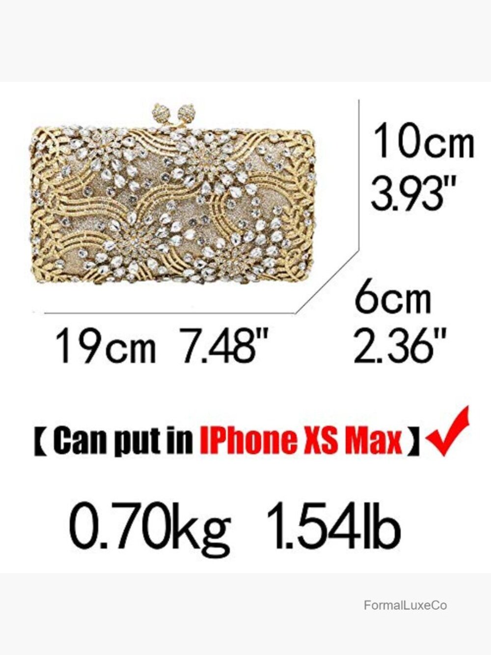 Floral Crystal Clutch Purse Evening Handbag Rhinestone Bridal Mini Bag - Picture 4 of 7